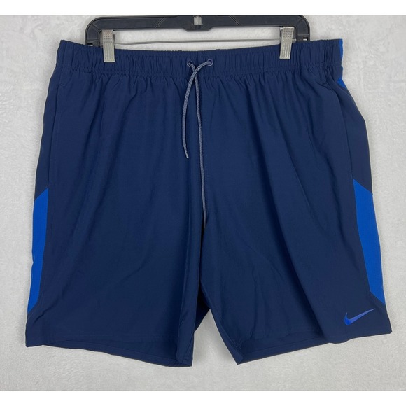 Nike Contend Volley Swim Trunks Shorts Mens 2XL Lot Bundle 2 Blue Black Bathing - Picture 2 of 15
